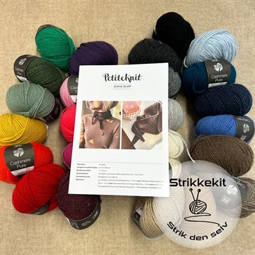 Strikkekit - Sophie Scarf i Cashmere Pure